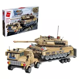 Конструктор военная зона «Трал с танком», 5 минифигур и 829 деталей