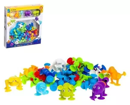 Конструктор «Забавные присоски», 77 деталей