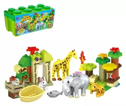 Конструктор Забавный зоопарк 47 деталей