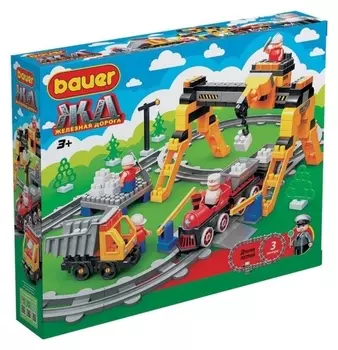 Конструктор «Железная дорога. поезд и конвейер на руднике блокмена»
