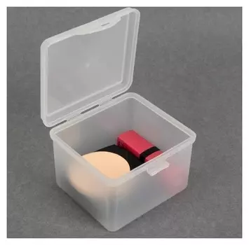 Контейнер для хранения косметических принадлежностей, 9,9 × 8,5 × 7,2 см, цвет матовый белый