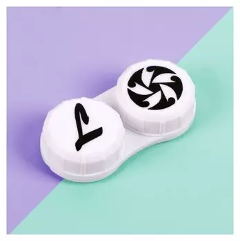 Контейнер для контактных линз Цвет черный/белый