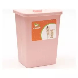 Контейнер для корма, 5 л, 22,5*18*29,5 см, розовый