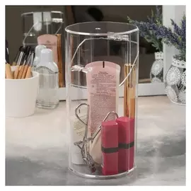 Контейнер для косметических принадлежностей, 10,5 × 21 см, цвет прозрачный