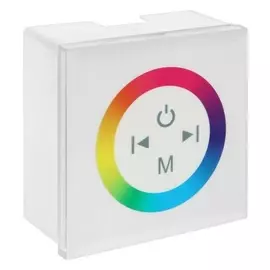 Контроллер Ecola, для RGB ленты, 12 В, 144 Вт, 12 А, Ip20, с кольцевым сенсором, белый