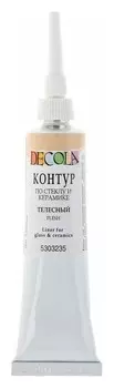 Контур по стеклу и керамике Decola, 18 мл, телесный