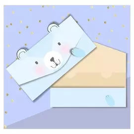 Конверт для денег формовой «Медвежонок», 17,5 × 9,5 см