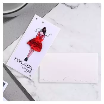 Конверт для денег "Королева - это состояние души" сова,19х9 см