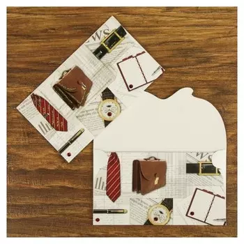 Конверт для денег "Мужской" накладные элементы