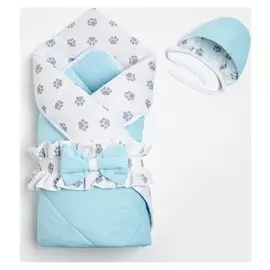 Конверт на выписку, цвет серый/голубой