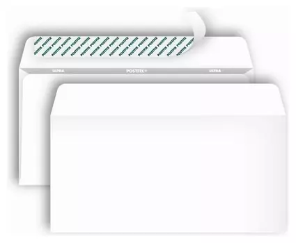 Конверты Postfix Е65 стрип 110х220 80г/м2, 1000шт/уп