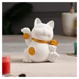 Копилка "Азиатский кот", белый