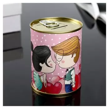 Копилка-банка металл "Счастье быть вместе" 7,3х9,5 см