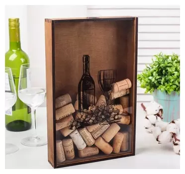 Копилка для пробок Натюрморт 31 см Цвет коричневый