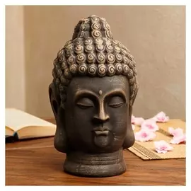 Копилка "Голова будды", коричневая, 32 см