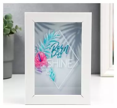 Копилка интерьерная пластик "Антуриум - Born To Shine" 17х12х3,8 см