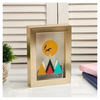 Копилка интерьерная пластик "Полет на закате в горах" 17х12х3,8 см