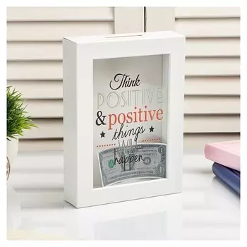 Копилка интерьерная пластик "Позитив" 17х12х3,8 см
