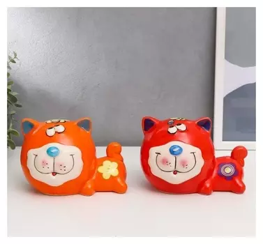 Копилка керамика "Смешной котик" 10х15х10 см