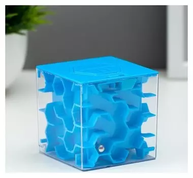 Копилка Лабиринт, цвет голубой