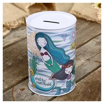 Копилка металл банка "Русалка" 15х10х10 см