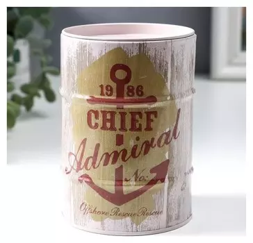 Копилка металл банка "Якорь" 12х8х8 см