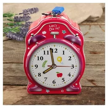 Копилка металл "Будильник" с замком и ключами 16х12х6 см