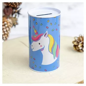 Копилка металл "Единорог" 12х6,5х6,5 см