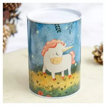 Копилка металл "Единорог" 12х8х8 см