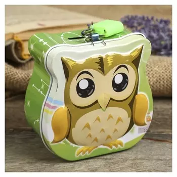 Копилка металл "Маленький совёныш" 8,5х9х4,5 см