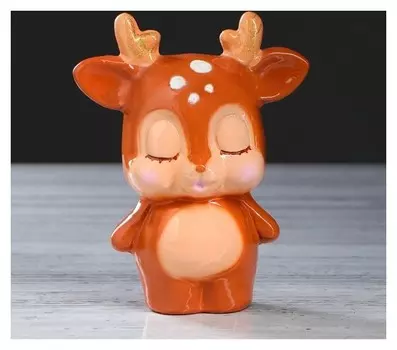 Копилка "Оленёнок", коричневый цвет, 19 см