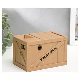 Копилка пластик музыкальная "Зверёк прятающий монетки" 11х7х7,5 см