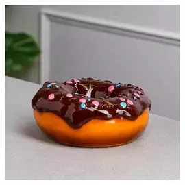 Копилка "Пончик", коричневая, керамика