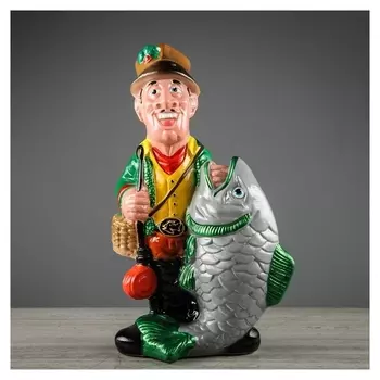 Копилка "Рыбак", глянец, разноцветная, 30 см