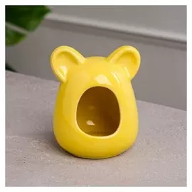 Кормушка для грызунов "Ушки", жёлтая, 10 см