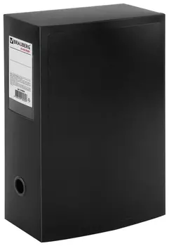 Короб архивный (330х245 мм), 100 мм, пластик, разборный, до 900 листов, черный, 0,9 мм, Brauberg "Energy", 236854
