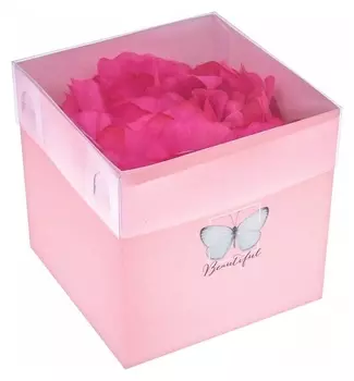 Коробка для цветов с Pvc-крышкой Beautiful, 12 × 12 × 12 см