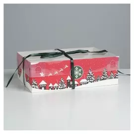 Коробка для капкейка «Волшебство праздника», 23 × 16 × 7.5 см