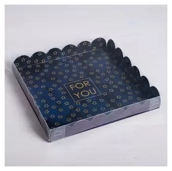 Коробка для кондитерских изделий с Pvc-крышкой For You, 21 × 21 × 3 см