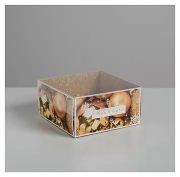 Коробка для кондитерских изделий с PVC крышкой «Волшебство!», 12 х 6 х 11,5 см