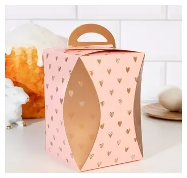 Коробка для кулича "Пастель" диаметр 9 см