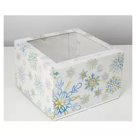 Коробка для торта «Снежный вальс», 30 х 30 х 19 см
