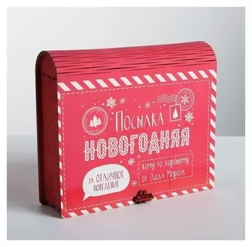 Коробка-книга «Новогодняя посылка», 23 × 16 × 7 см