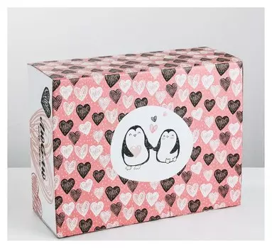 Коробка‒пенал «Люблю, очень люблю», 30 × 23 × 12 см