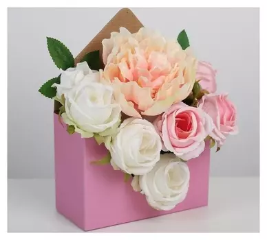 Коробка-письмо «Цветочное счастье», 14 × 20 × 6,5 см