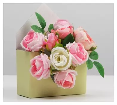 Коробка-письмо «Желтая», 14 × 20 × 6,5 см