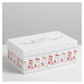 Коробка подарочная «Блеск нового года», 24 × 15.5 × 9.5 см