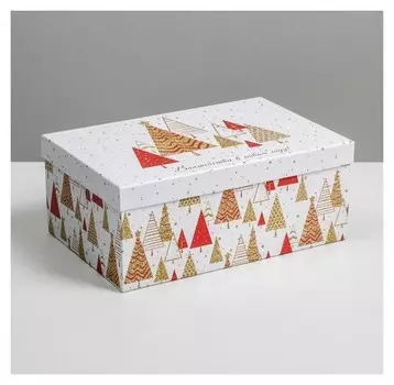 Коробка подарочная «Блеск нового года», 28 × 18.5 × 11.5 см