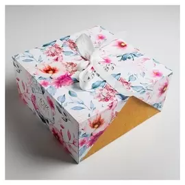 Коробка подарочная «Цветочнная», 29,5 × 29,5 × 14,5 см