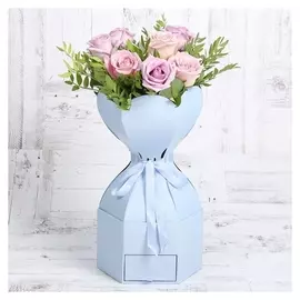 Коробка подарочная, голубой, 20 х 20 х 40 см